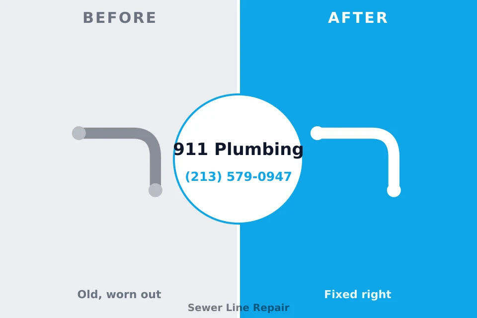 Before and after: plumbing company Pinehurst, TX